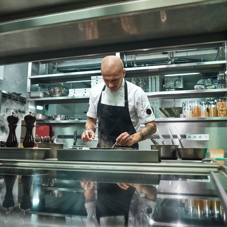 Chef preparing a meal